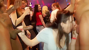 Shy partyteen tugging black cock at gloryhole
