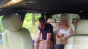 Amateur guy wanking dick in fake taxi in back seat