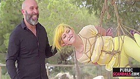 Anal Toyed Outdoors By Dominators In Threesome 6 Min