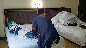 asain miku kigurumi bondage cosplay