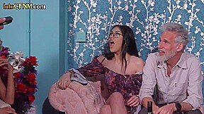 CFNM British female and male voyeurs watch babe fucked
