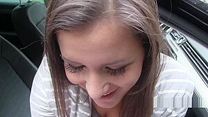 Fake agent bangs naive babe in his car in public