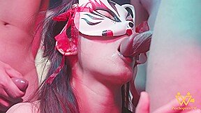 Horny Asian Girls First Orgy With Bukkake And Bdsm 6k