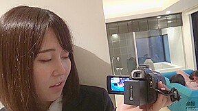 Japanese female employee filming JAV directors filming their own movies