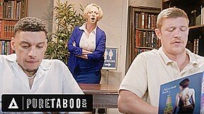 PURE TABOO Shocked Librarian Dee Williams Must Sneakily Pleasure Studs She Caught Masturbating