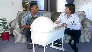 Sexy babysitter gets two guys at once