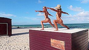 Shameless teens 18+ Topless On The Beach