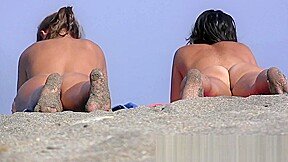 She like to be nude at the nudist beach