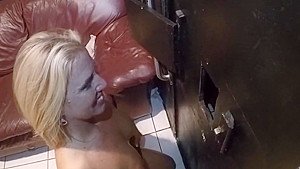 Wife enjoys BBC through glory hole 2